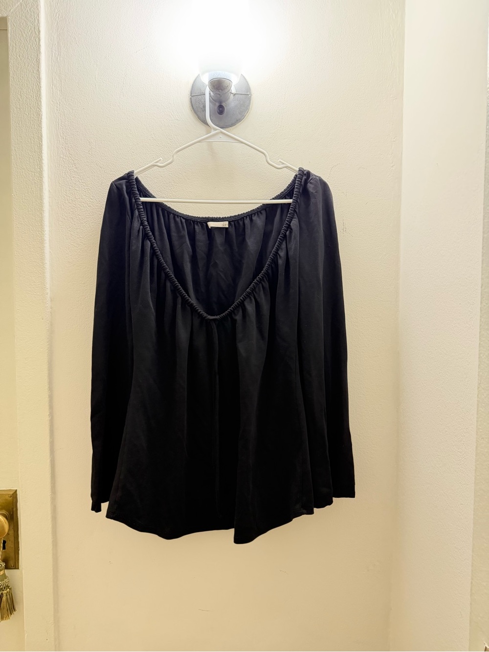 Skin 100% Pima Cotton Black Tie Cinch Top